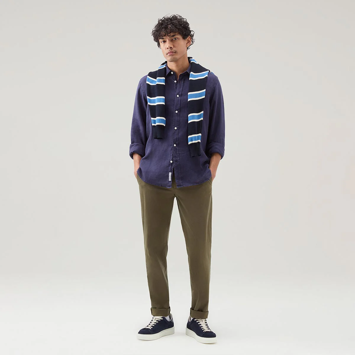 Camicia in lino bluette - immagine 3