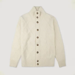 Cardigan lavorato in lana