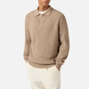 Maglione colletto a polo in lana