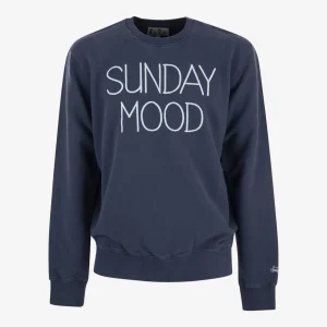 Felpa con ricamo " SUNDAY MOOD"