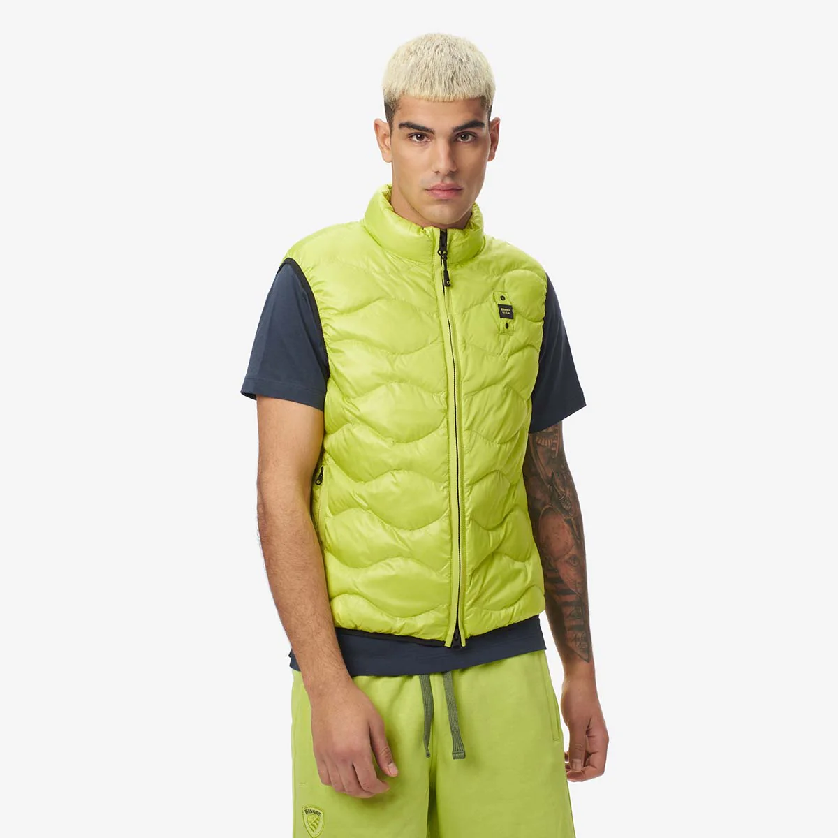 Gilet smanicato piumino a onde - immagine 2