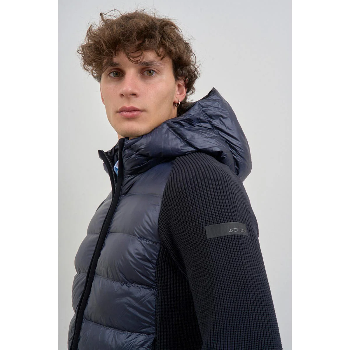 Giubbotto in maglia e piumino - immagine 3