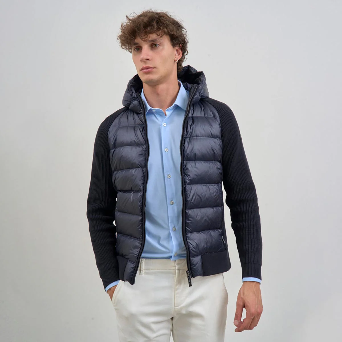 Giubbotto in maglia e piumino - immagine 5