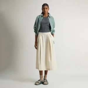 Gonna in popeline di cotone