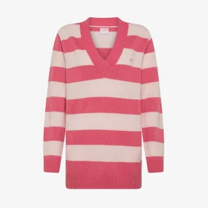 Maglia a righe in misto cashmere