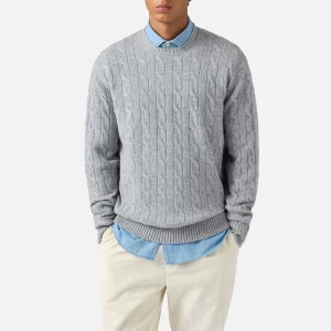 Maglione a trecce in lana