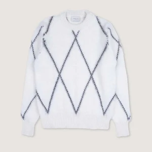 Maglione giro collo in alpaca