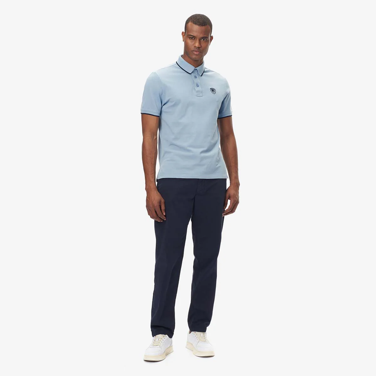 Polo con bordino azzurra Blauer USA - immagine 4