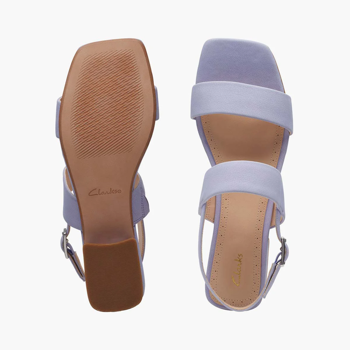 Sandalo con tacco lilla - immagine 8