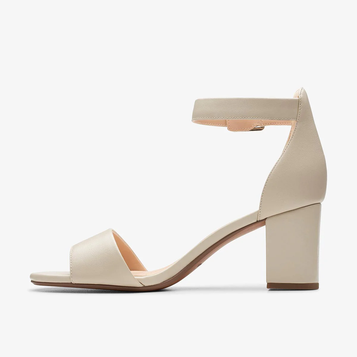 Sandalo bianco con tacco - immagine 3