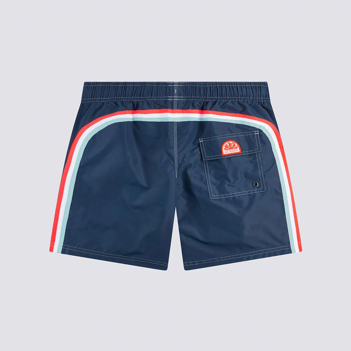 Boxer mare lungo blu con banda - immagine 5