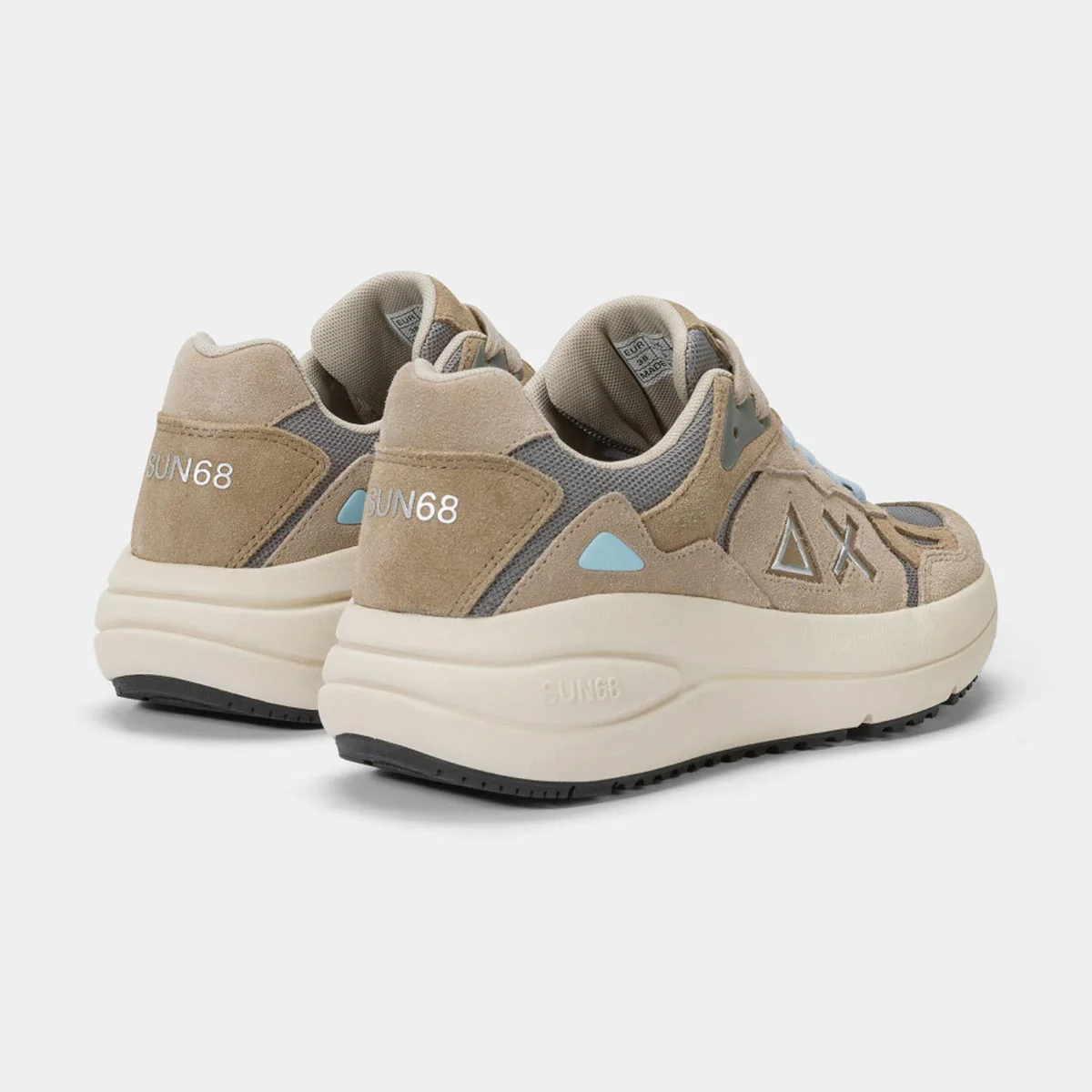 Sneakers in camoscio con suola alta - immagine 4