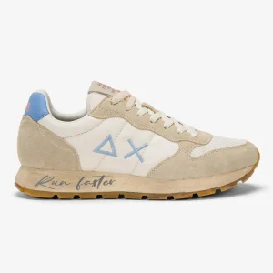 Sneaker vintage azzurra beige e bianca