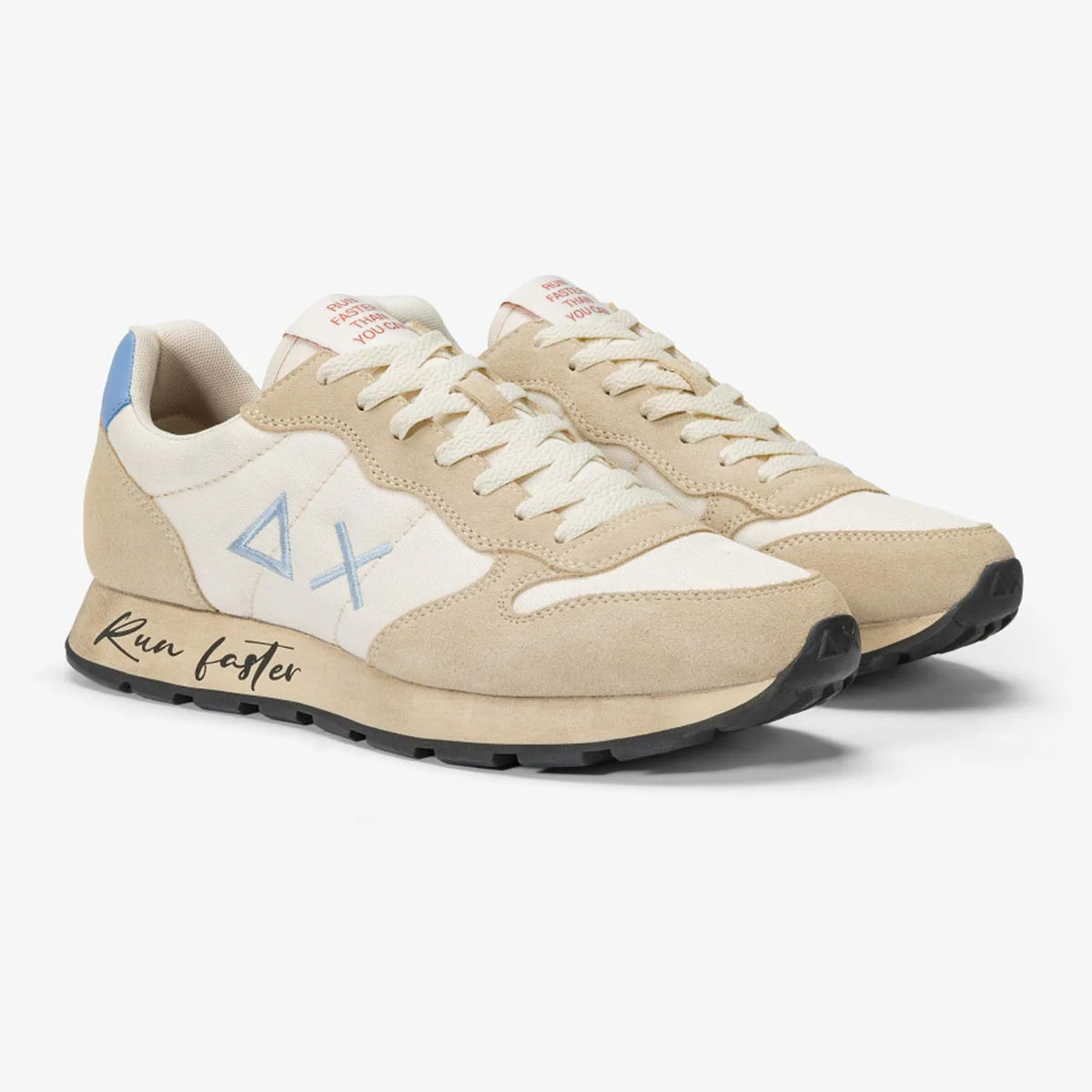 Sneaker vintage azzurra beige e bianca - immagine 3