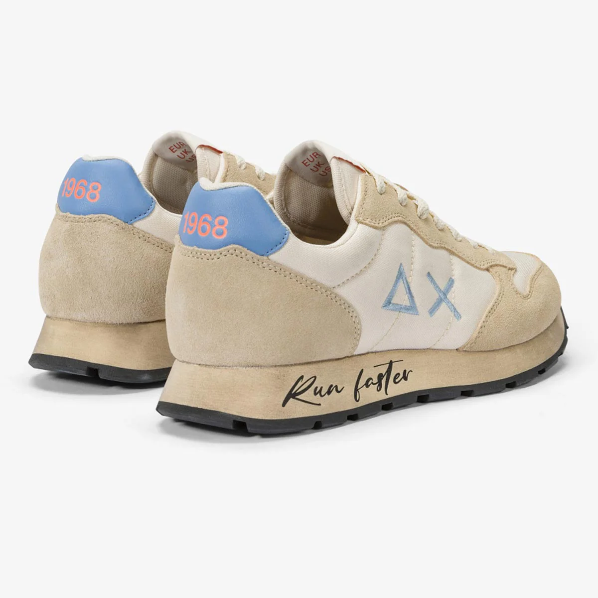 Sneaker vintage azzurra beige e bianca - immagine 4