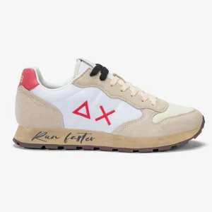 Sneaker vintage rossa beige e bianca