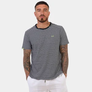 T-shirt in lino a righe