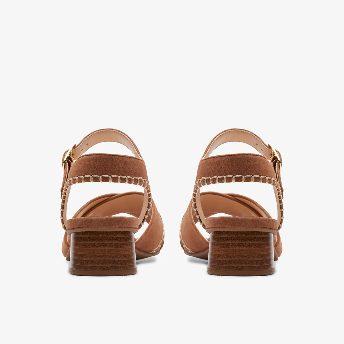 Sandalo scamosciato con tacco - immagine 5