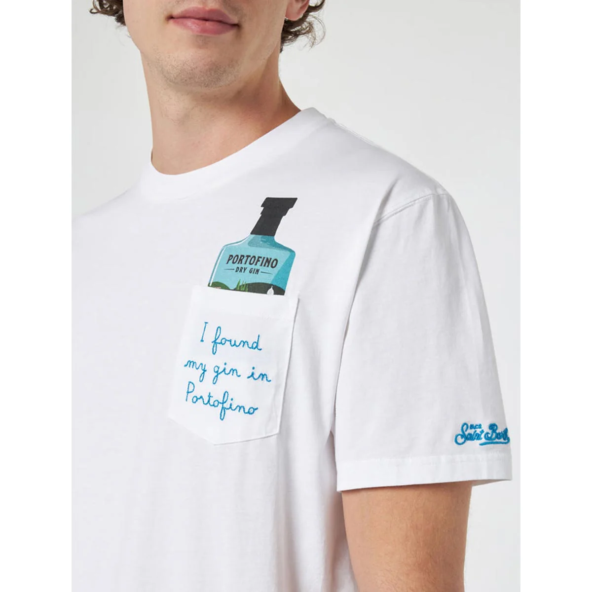 T-shirt con ricamo Portofino dry gin - immagine 3