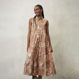 Vestito lungo smanicato