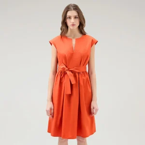 Vestito smanicato in cotone